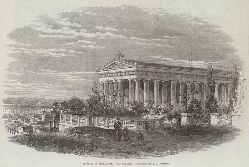 Wnętrze Sewastopola, Teatr autorstwa Edward Angelo Goodall