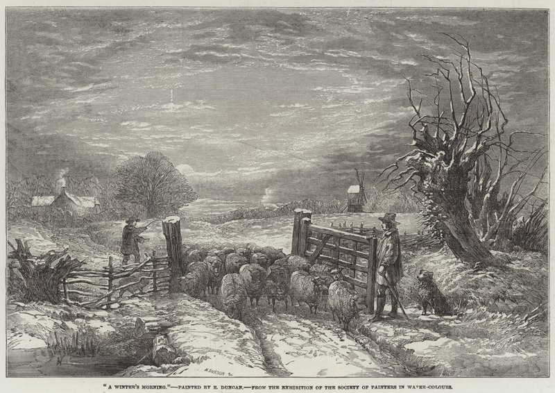Zimowy poranek autorstwa Edward Duncan
