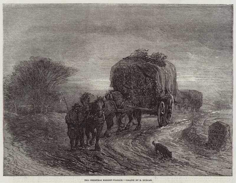 Jarmark Bożonarodzeniowy-Waggon autorstwa Edward Duncan