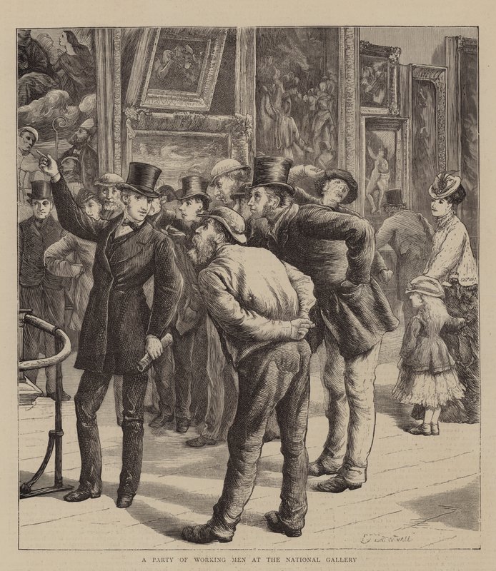 Partia Robotników w Galerii Narodowej autorstwa Edward Frederick Brewtnall