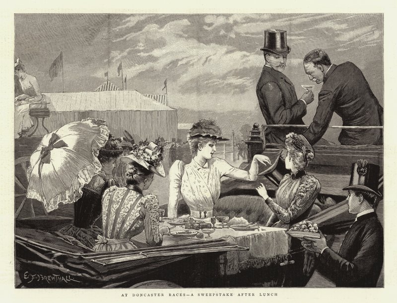 Na Doncaster Races loteria po obiedzie autorstwa Edward Frederick Brewtnall