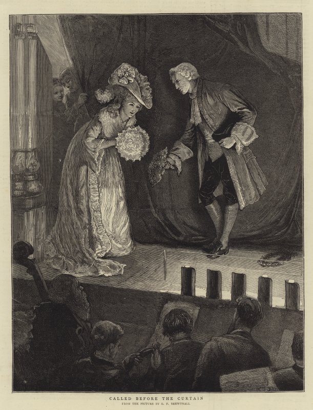 Wezwany przed kurtyną autorstwa Edward Frederick Brewtnall