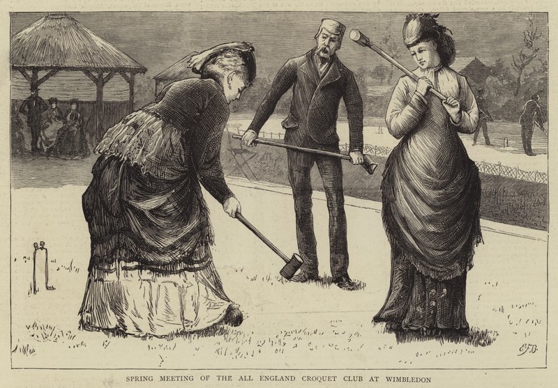 Wiosenne Spotkanie All England Croquet Club na Wimbledonie autorstwa Edward Frederick Brewtnall