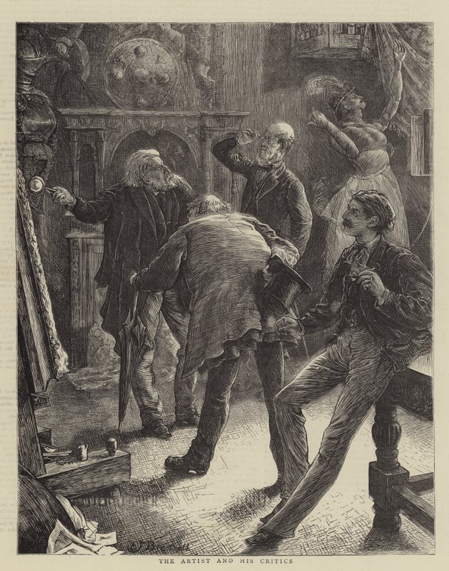 Artysta i jego krytycy autorstwa Edward Frederick Brewtnall