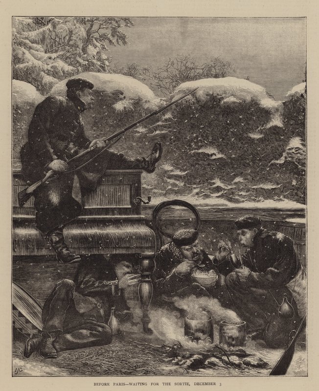 Przed Paryżem, w oczekiwaniu na Sortie, 3 grudnia autorstwa Edward John Gregory