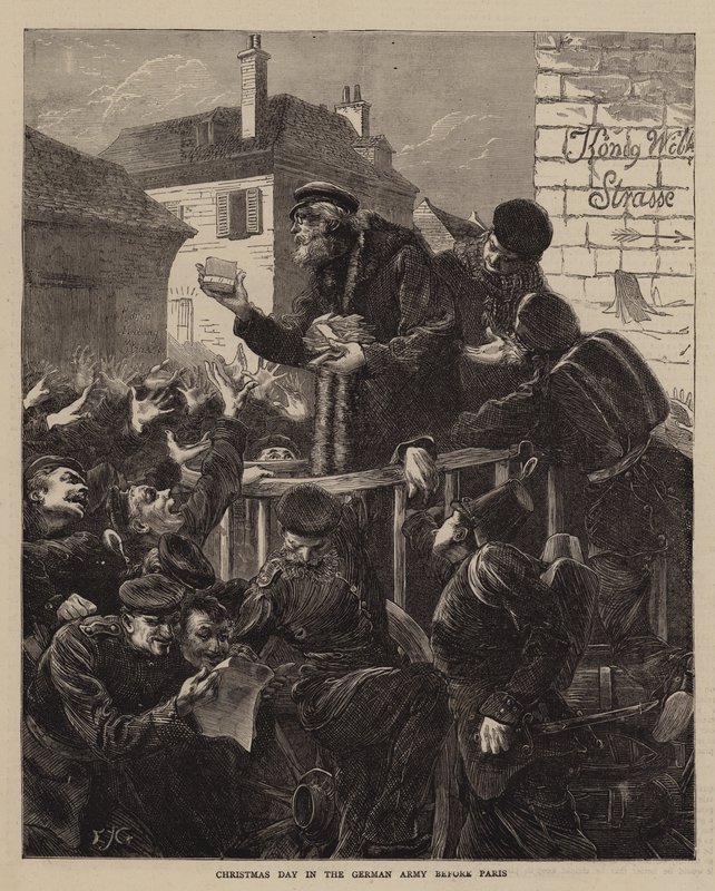 Boże Narodzenie w armii niemieckiej przed Paryżem autorstwa Edward John Gregory