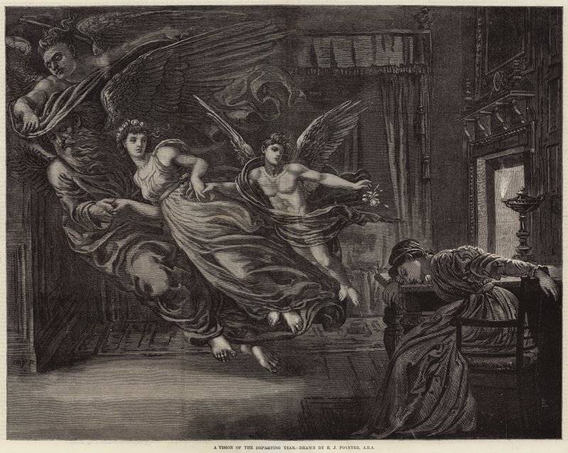 Wizja odchodzącego roku autorstwa Edward John Poynter