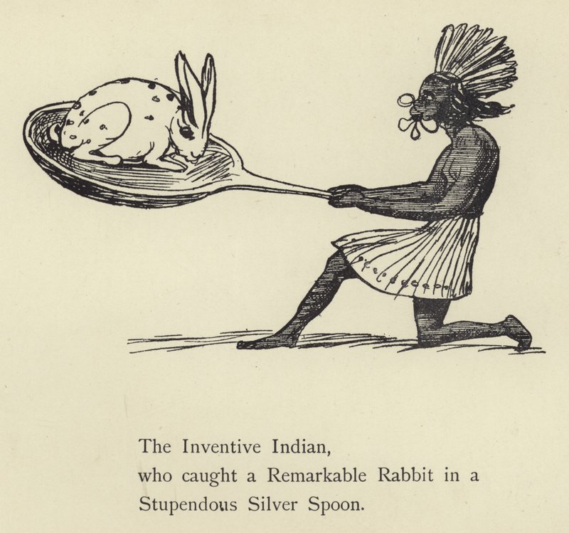 Pomysłowy Indianin autorstwa Edward Lear