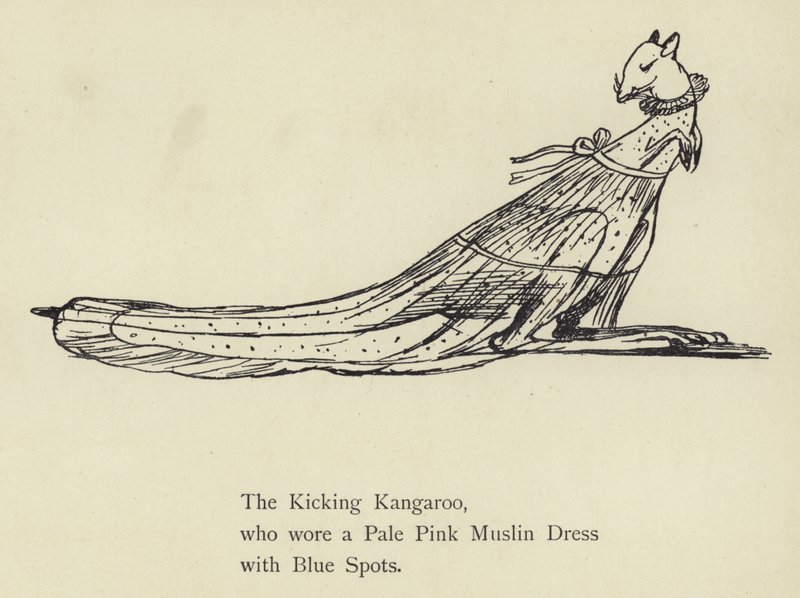 Kopiący kangur autorstwa Edward Lear