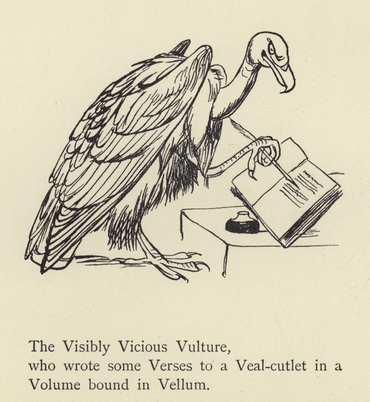 Widocznie złośliwy sęp autorstwa Edward Lear