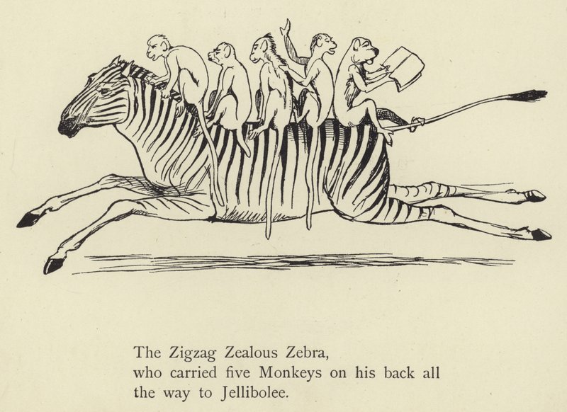 Żarliwa Zebra Zygzakowata autorstwa Edward Lear