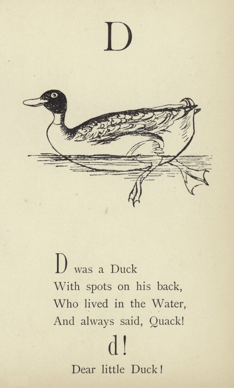 Litera D autorstwa Edward Lear