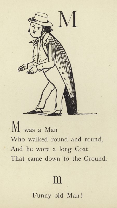 Litera M autorstwa Edward Lear