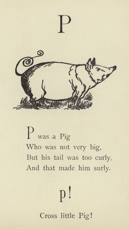 Litera P autorstwa Edward Lear