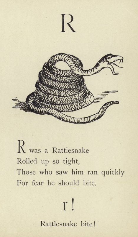 Litera R autorstwa Edward Lear
