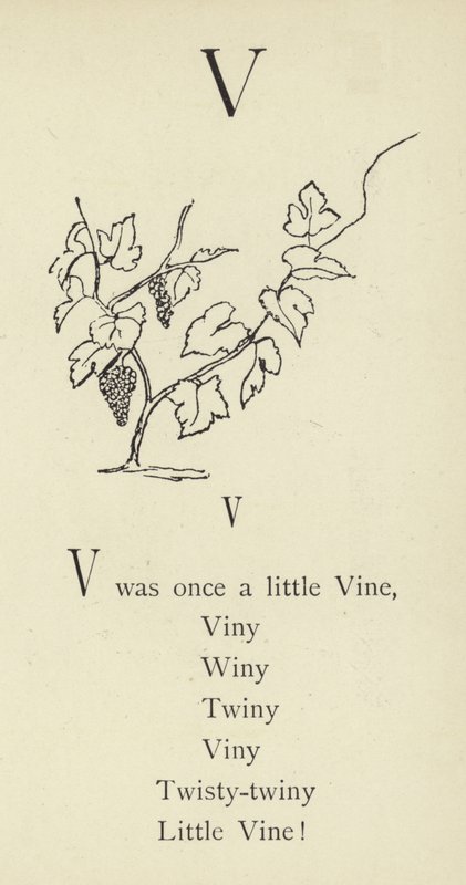 Litera V autorstwa Edward Lear