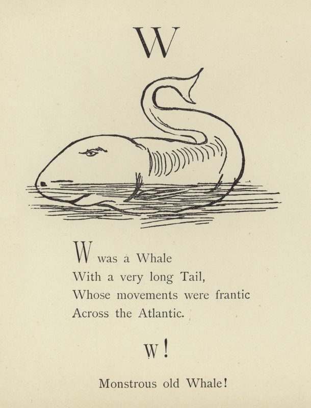 Litera W autorstwa Edward Lear
