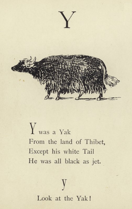 Litera y autorstwa Edward Lear