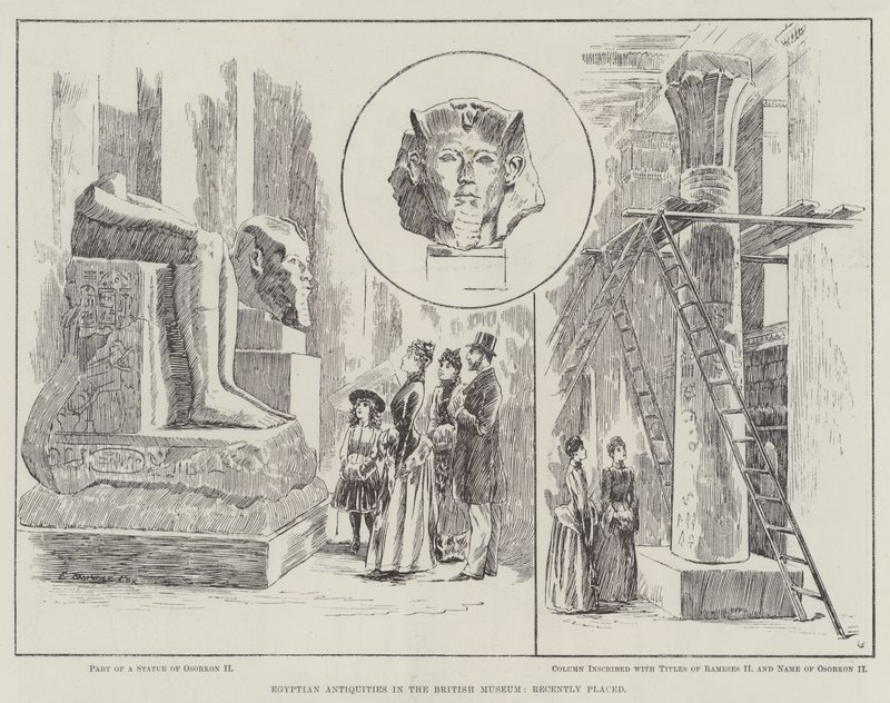 Starożytności egipskie w British Museum, niedawno umieszczone autorstwa Edward Morant Cox