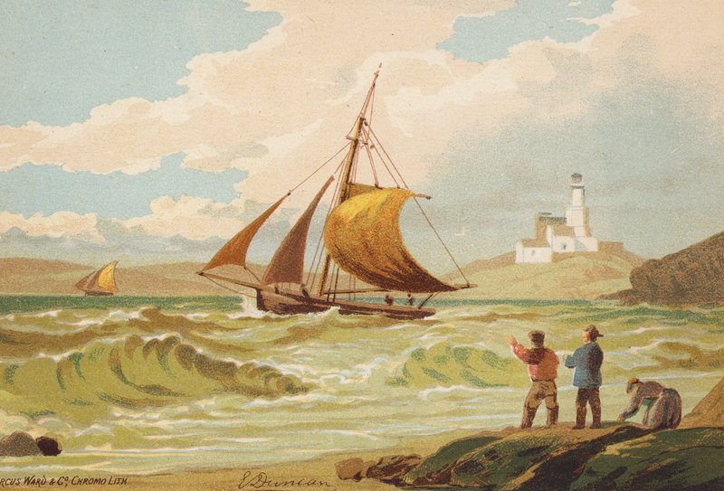 Przejeżdżając przez Whitby (kolorowa litografia) autorstwa Edward (after) Duncan