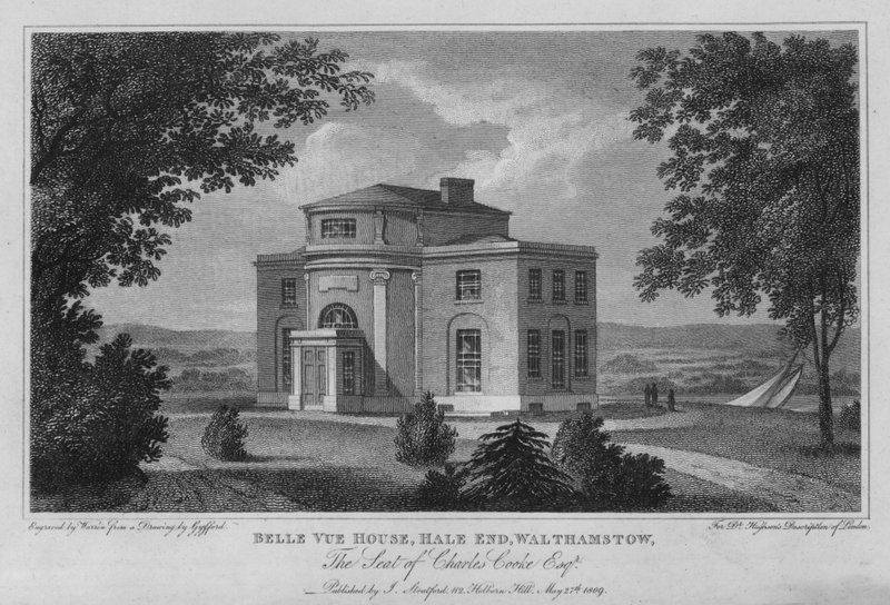 Belle Vue House, Hale End, Walthamstow, siedziba Charlesa Cooke