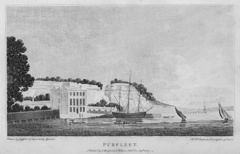Purfleet (grawerowanie) autorstwa Edward (after) Gyfford