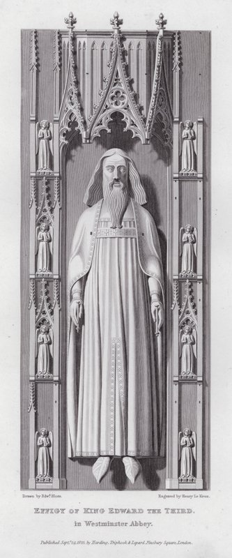 Wizerunek króla Edwarda III w Opactwie Westminsterskim (grawerowanie) autorstwa Edward Blore