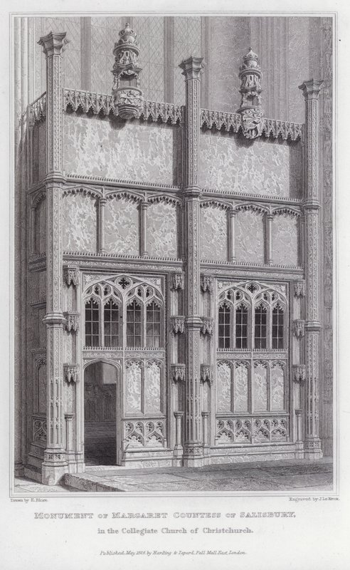 Pomnik Margaret Hrabiny Salisbury, w Kolegiacie Christchurch (rycina) autorstwa Edward Blore