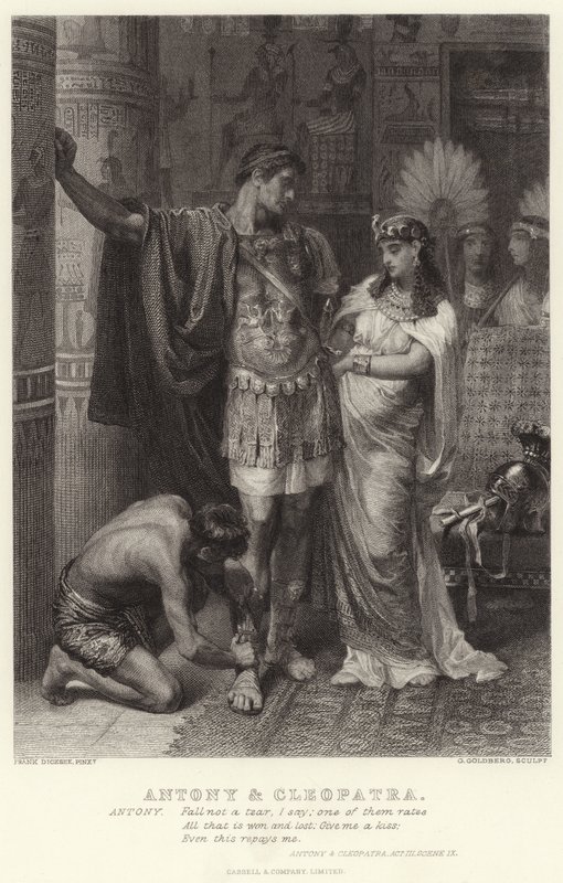 Antoniusz i Kleopatra, Antoniusz i Kleopatra, akt III, scena IX autorstwa Edward Burne Jones