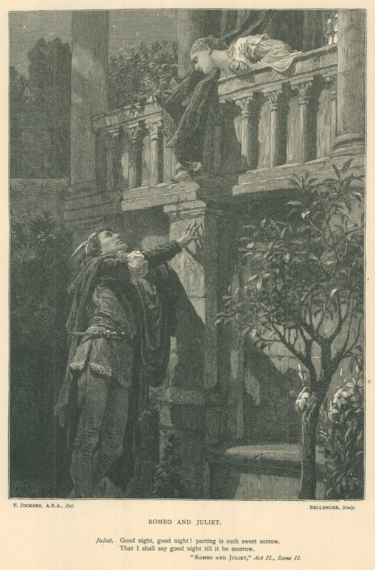 Ilustracja do Romea i Julii autorstwa Edward Burne Jones
