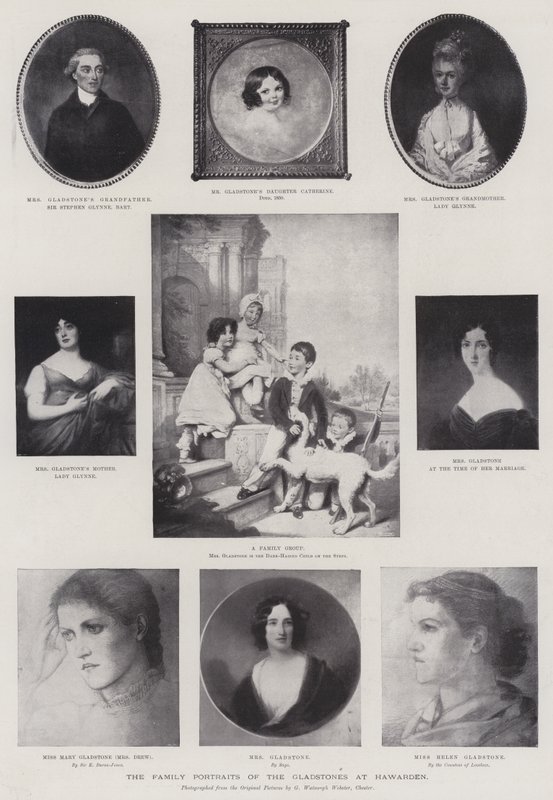 Portrety rodzinne Gladstones w Hawarden autorstwa Edward Burne Jones