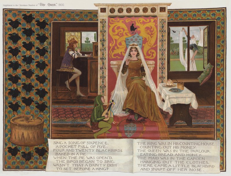 Zaśpiewaj pieśń sześciu pensów (chromolitho) autorstwa Edward Charles Clifford
