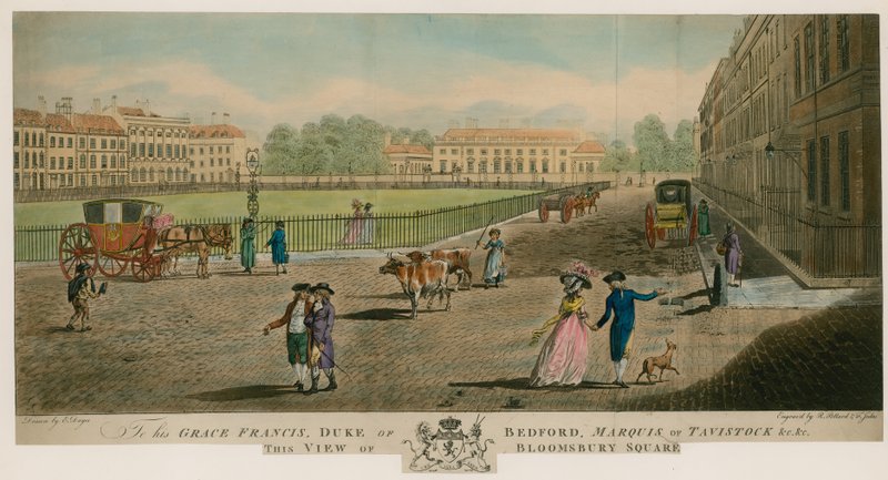 Bloomsbury Square, Londyn autorstwa Edward Dayes