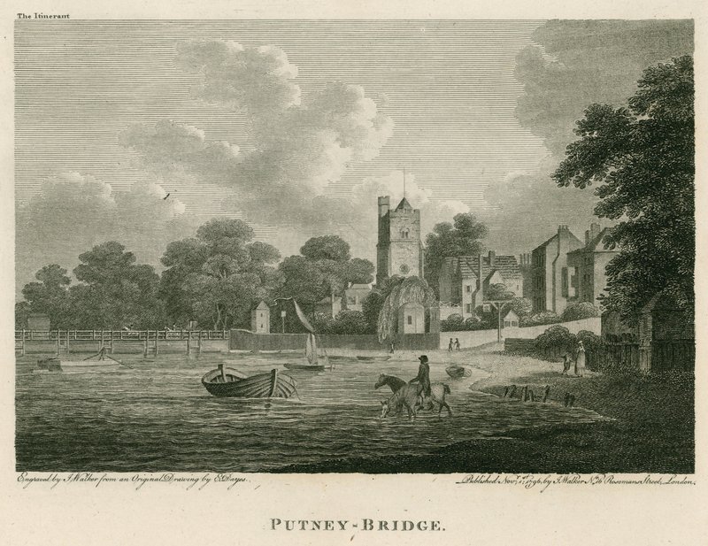 Putney Bridge, Londyn autorstwa Edward Dayes