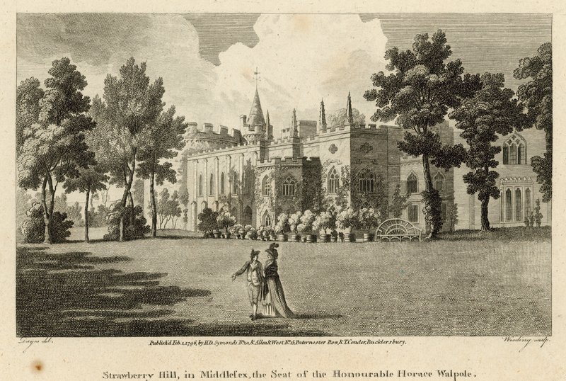 Strawberry Hill, Twickenham, Londyn, siedziba Honorowego Horace Walpole autorstwa Edward Dayes