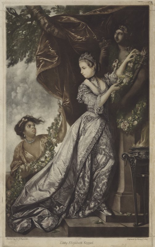 Lady Elizabeth Keppel (kolorowy grawerunek) autorstwa Edward Fisher