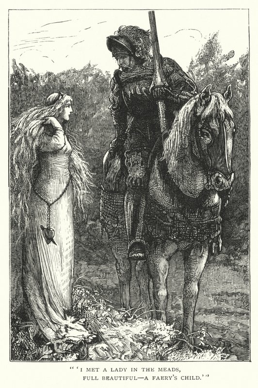 Piękna Pani Bez Miłosierdzia (grafika) autorstwa Edward Frederick (after) Brewtnall