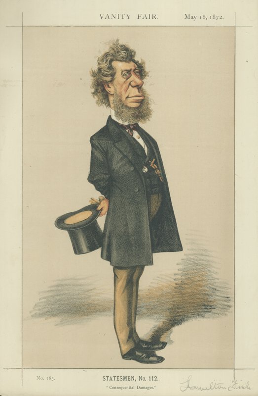 Hon Hamilton Fish, amerykański sekretarz stanu do spraw zagranicznych autorstwa Edward Frederick Brewtnall