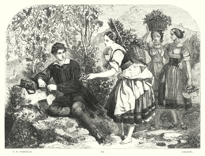 Childe Harold Lorda Byrona, Canto III, Stanza 55 (grawerowanie) autorstwa Edward Henry (after) Corbould