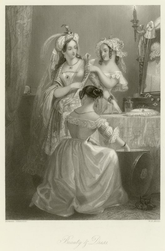 Piękno i sukienka autorstwa Edward Henry Corbould