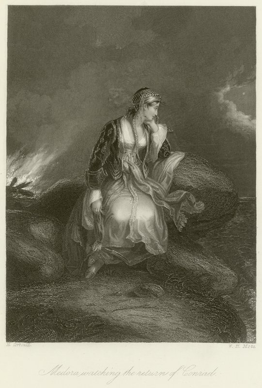 Medora ogląda powrót Conrada autorstwa Edward Henry Corbould