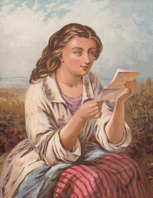List (kolorowa litografia) autorstwa Edward John Cobbett