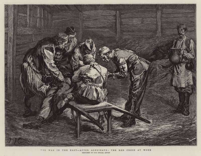 Wojna na Wschodzie, po Aleksinatz, Czerwony Krzyż w Pracy autorstwa Edward John Gregory