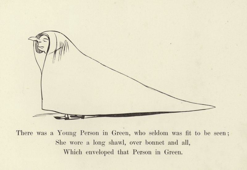 Była tam młoda osoba w zieleni, która rzadko nadawała się do zobaczenia autorstwa Edward Lear