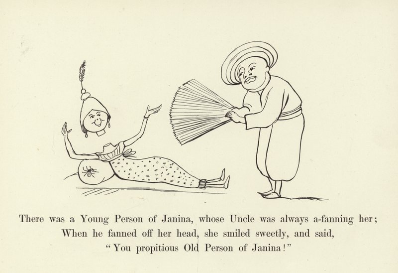 Była tam Młoda Osoba Janiny, której Wujek zawsze ją wachlował autorstwa Edward Lear