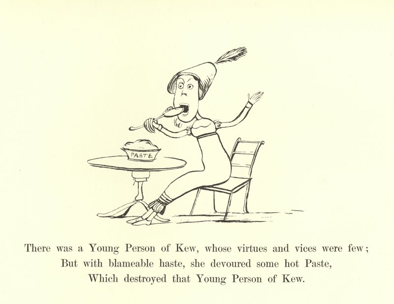 Była młoda osoba z Kew, której cnoty i wady były nieliczne autorstwa Edward Lear