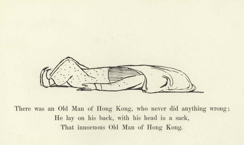 Był tam stary człowiek z Hongkongu, który nigdy nie zrobił nic złego autorstwa Edward Lear