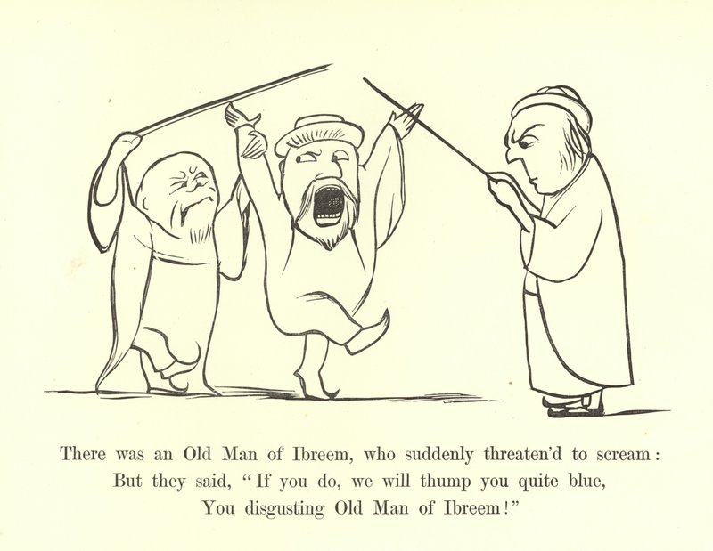 Był tam Stary Człowiek z Ibreem, który nagle zagroził krzykiem autorstwa Edward Lear