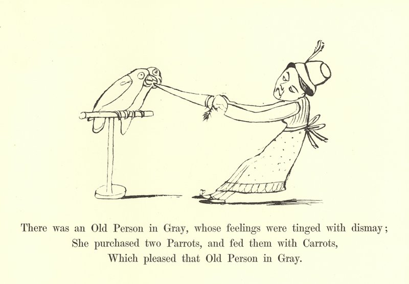 W Szarym była Stara Osoba, której uczucia były zabarwione przerażeniem autorstwa Edward Lear