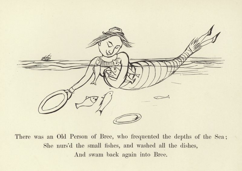 Był tam stary człowiek z Bree, który bywał w głębinach morza autorstwa Edward Lear